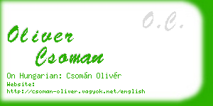 oliver csoman business card